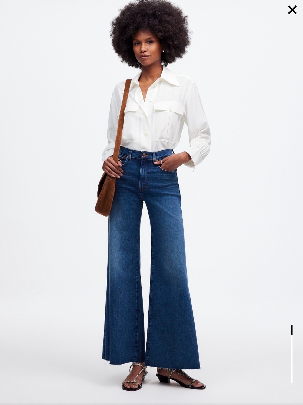BNWOT Madewell wide leg cropped flare jeans